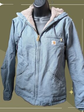 ✨vintage Carhartt Sandstone J141 jacket in  sea glass blue Size XS